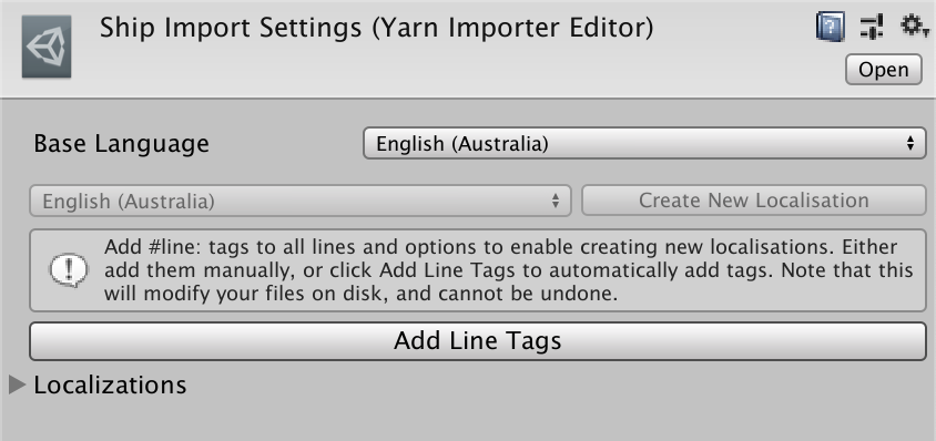 Automatic line tag adding in the Inspector